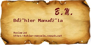 Böhler Manuéla névjegykártya